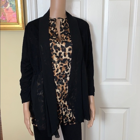 Cable And Gauge Draped Cardigan Size M 